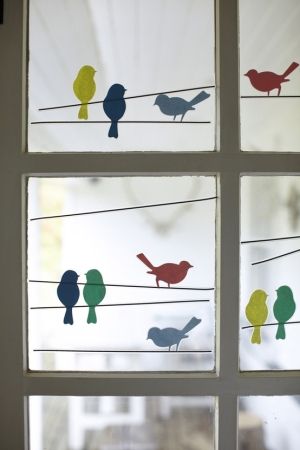 Ptačci na okno - papíroví